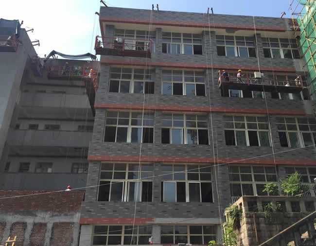 小學(xué)校園柔性飾面磚施工_博悅佳軟瓷磚施工案例欣賞